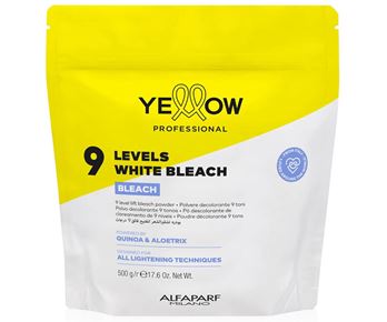 YELLOW PROFESSIONAL 9 LEVELS WHITE BLEACH 500g-melírovací/odbarvovací prášek, zesvětlí až o 9 tónů